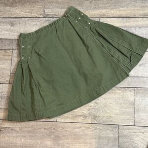 Arizona Jean Company Olive Green Wrap Front Pleated Mini Skirt - Girls Size 16